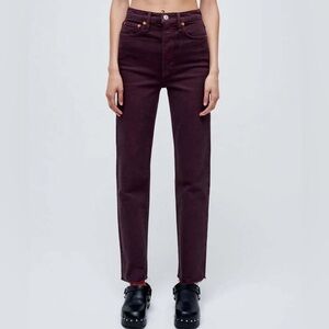 Originals 70's Ultra High Rise Stove Pipe in Washed Plum
RE/DONE